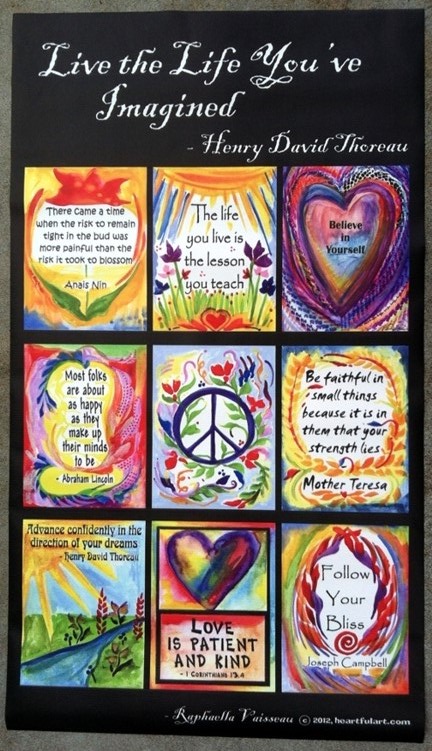 Inspirational Banner of Heartful Art by Raphaella Vaisseau
